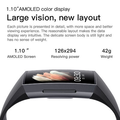 Corazón Rate Blood Pressure Monitor del Smart Watch de la pulsera de la aptitud de Bluetooth