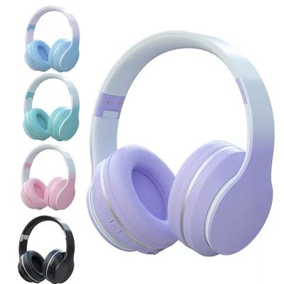 Auriculares sobre el oído, auriculares ligeros plegables de Bluetooth del ABS con los graves profundos