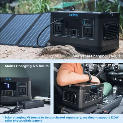 Estación portátil al aire libre de la energía solar del generador 110V 220V 500w de la energía que acampa solar