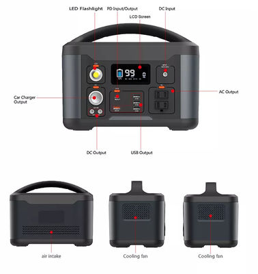 litio Ion Portable Power Station, generador de 626Wh 174000mAh de la energía solar para acampar