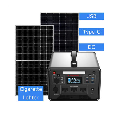 Fuente al aire libre portátil de la energía solar de la central eléctrica Lifepo4 1000w para acampar