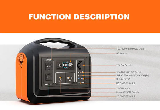 equipo solar portátil portátil 15kg del generador de la central eléctrica 1800W Lifepo4