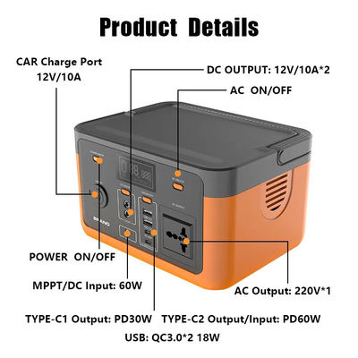 batería portátil 3.6kg de la central eléctrica del generador libre de la energía solar 300W Lifepo4