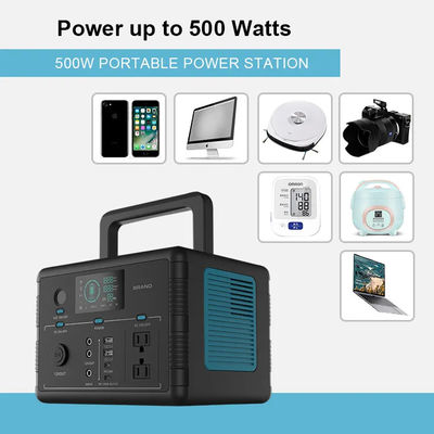 estación de la energía solar de 500W Lifepo4, certificados portátiles de la FCC del CE ROHS de la central eléctrica 518wh